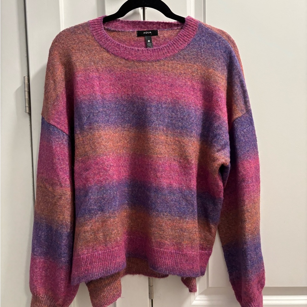 Aqua Brand (by Bloomingdale’s) Women's Multicolor Striped Sweater & Pants Set